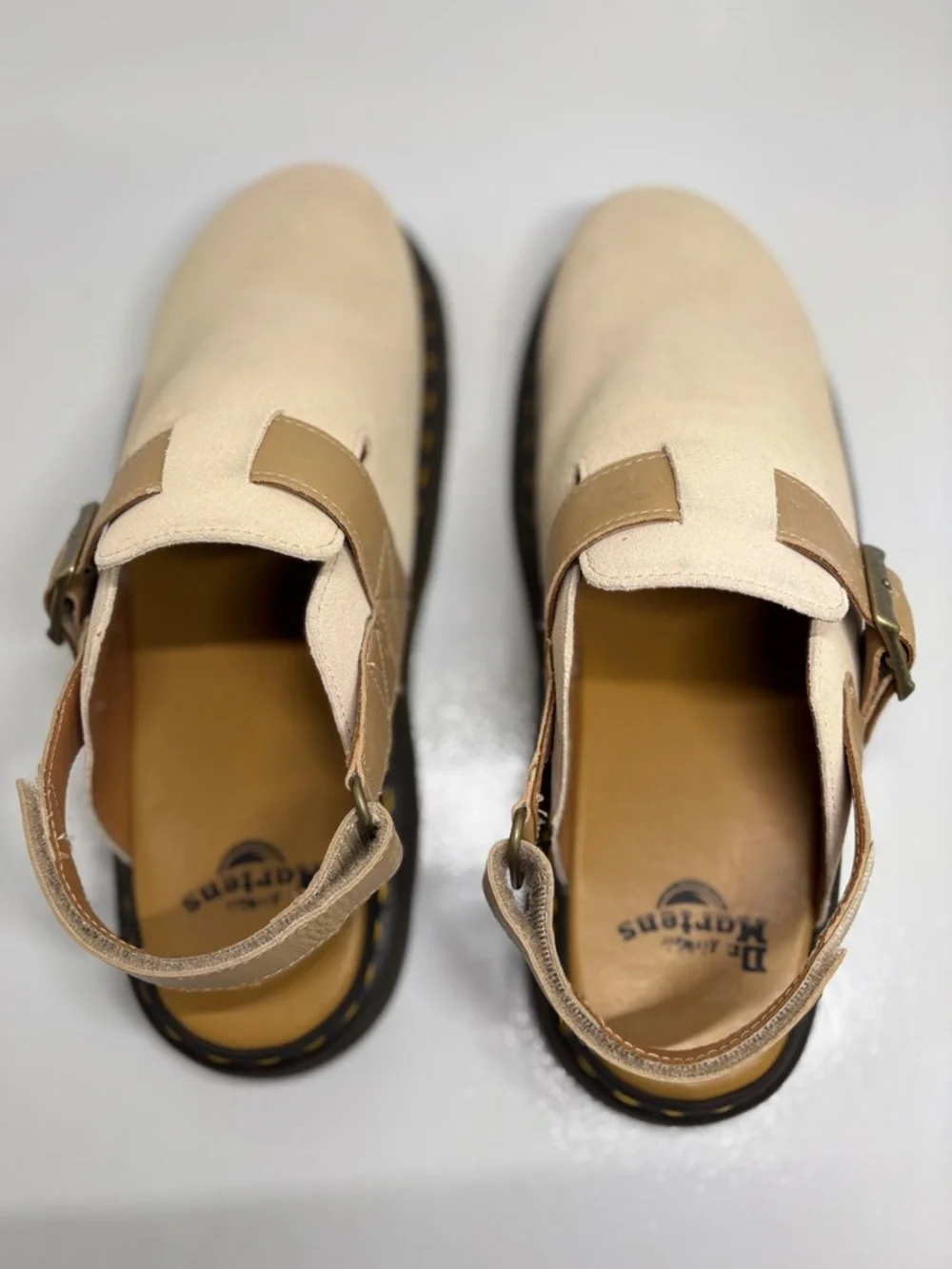 Dr. Martens Jorge II Slingback Mule Suede Beige Tan Men’s 11 EU45 Comfort Clog - Picture 10 of 14